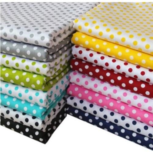 16 color water jade dot 0.6cm pure cotton twill printed cloth baby fabric handmade cloth clothes fabric 1.6 width