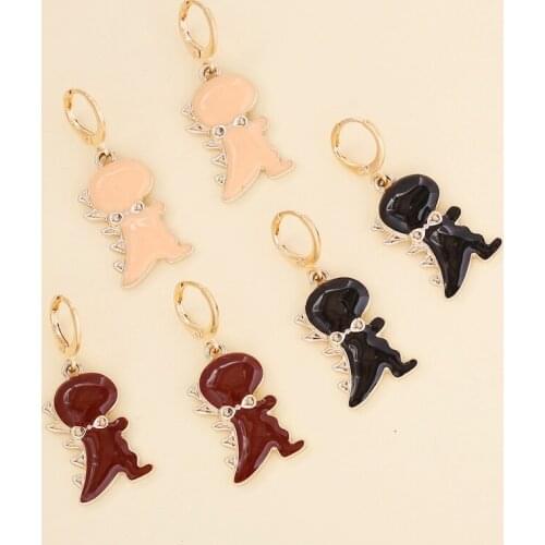 Fashion Cute Dinosaur Earrings for Women Girls Lovely Animal Ear Cuff New Design Earrings Jewelry 2021 Trendy aretes kolczyki