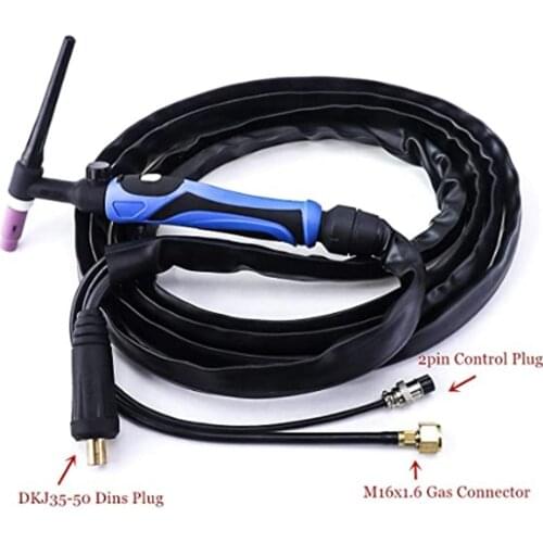 WP26V TIG Torch, GTAW Gas Tungsten Arc Welding Torch, A-200 Valve Argon 4m 13ft Air Cooled Torch, of 150-300A TIG Welding Machin