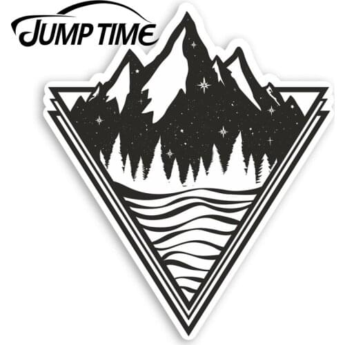 Jump Time Abstract Mountain Vinyl Stickers - Space Skiing Sticker LuggageDecal Car Window Bumper Car Accessories