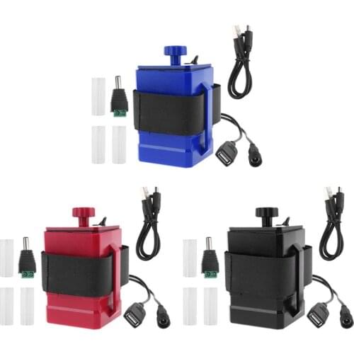 Waterproof DIY 3x 18650 26650 Battery Box Cover DC 12.6V/5V USB Dual Output Power Supply for LED Light Cellphone Router