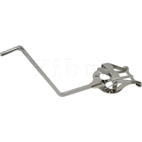 Yibuy Sax Sheet Music Clip Holder Clamp-On Holder Lyre for Alto Tenor Saxophone Band Saxophone Parts Silver