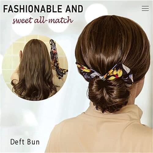 Deft Bun Fashion Hair Bands Women Summer Knotted Wire Headband Print 6 Colors Hair Rope Ties Hair Accessories Headwear For Girls
