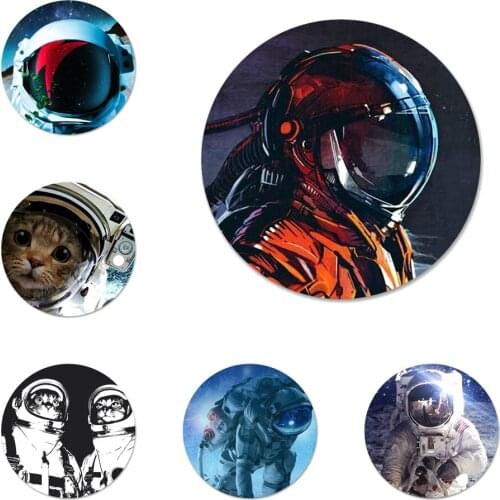 58mm Space Love Moon Astronaut Cat Icons Pins Badge Decoration Brooches Metal Badges For Clothes Backpack Decoration