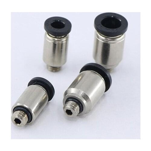 1 pcs POC series mini type fittings 4mm 6mm ,M3 M5 1/8"BSP pneumatic valve micro connectors Cylindrical hexagon socket