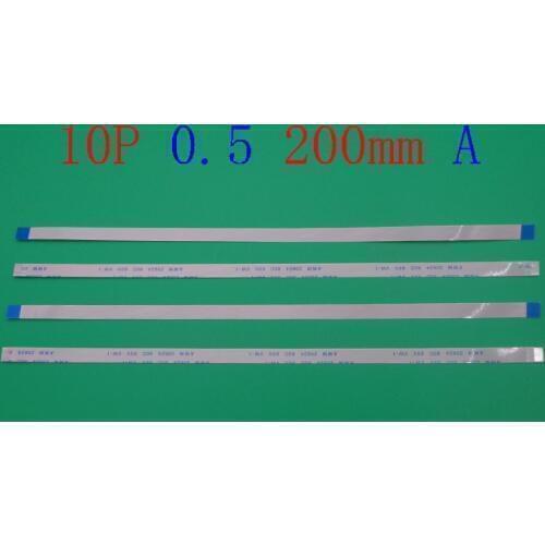 100pcs/lot FFC FPC flat flexible cable 0.5mm pitch 10pin 10 PIN Forward Length 200mm width 5.5mm Ribbon Flex Cable type A