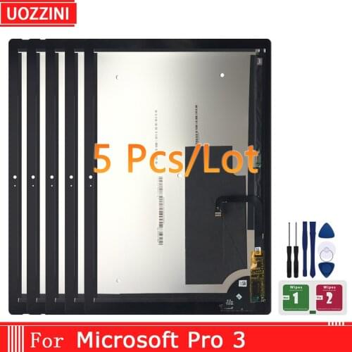 5Pcs AAA++ LCD For Microsoft Surface Pro 3 (1631) TOM12H20 V1.1 LTL120QL01 003 LCD Display Touch Screen Digitizer Panel Assembly