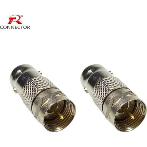 8pcs TV/CCTV Connector metal alloys F male plug to BNC femal jack adapter Video terminal TV/CCTV wire converter