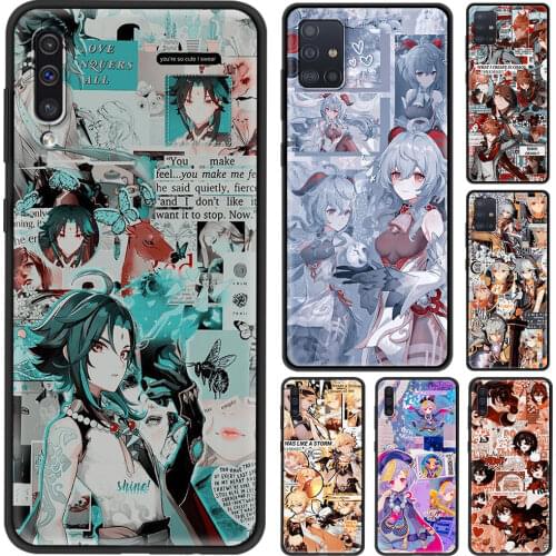 Cellphone Case For Samsung A50 A70 A60 A50s A90 A80 A40 A30s A20s A10s A10e Genshin Impact Anime Cover TPU Shell