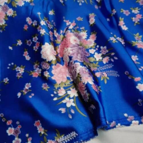 Decoration Satin Printed Fabric linning craft material ribbon packing glossy fashion DIY use