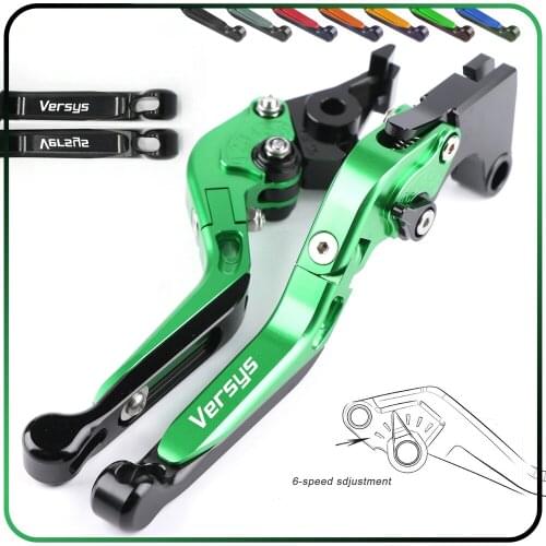 For Kawasaki VERSYS (650cc). KLE 650 2006 2007 2008 Laser Logo(Versys) CNC Aluminum Adjustable Motorcycle Brake Clutch Levers