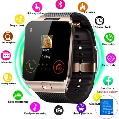 DZ09 Bluetooth Smart Watch 2G SIM Phone Call with Camera Touch Screen Bluetooth Wristwatch For iOS Android Phones Wrist Watches