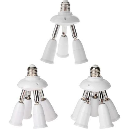 E27 Splitter with Switch 3/4/5 Heads Lamp Base Adjustable LED Light Bulb Holder Adapter Converter Socket Light Bulb Holder Hot