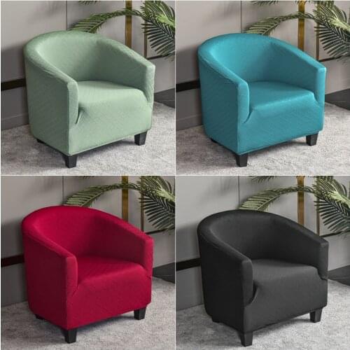 Stretch Sofa Cover Leisure Single Seat Club Couch Slipcover for Living Room Elastic Geometric Jacquard Armchair Protector Cover