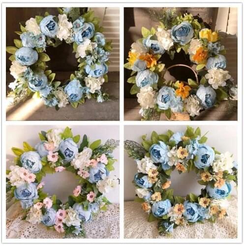 Bedroom Bedside Ornaments Idyllic Artificial Flowers Christmas Rattan Garland Garland Rattan Wall Decoration Simulation Garland