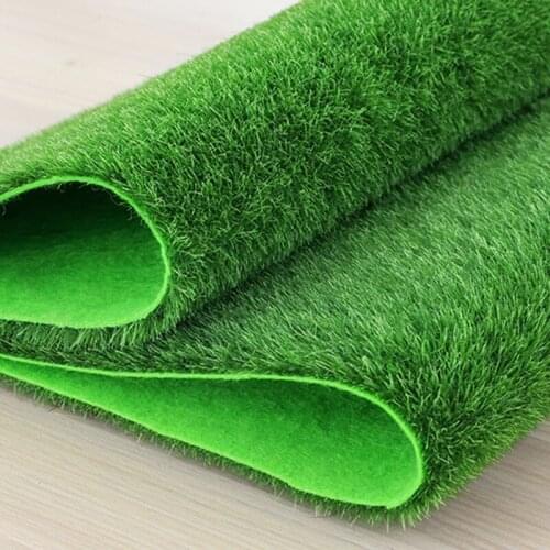 D0AD 50cm Artificial Garden Grass Simulation Grassland Moss Lawn Turf Fake Green Grass Mat DIY Micro Landscape Dollhouse Home