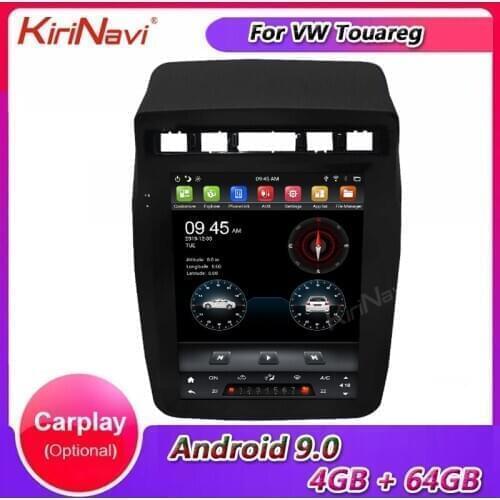 KiriNavi 10.4" Vertical Screen 1 Din Android 9.0 Car Dvd Multimedia Player For Volkswagen VW Touareg Car Radio Gps Navigation 4G