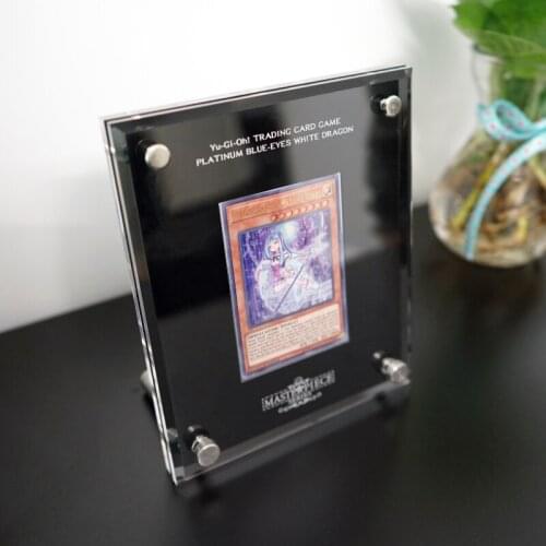 Yugioh Card Brick U.S. Edition Blue Eyes White Dragon Gold Card Holder Display Card Table Toys For Children Christmas Gift