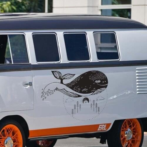 Whale Sticker Decal Kids Room Door Window Trunk Motorcycle Helmet for VW Golf Polo SUV Laptop Wall Vinyl