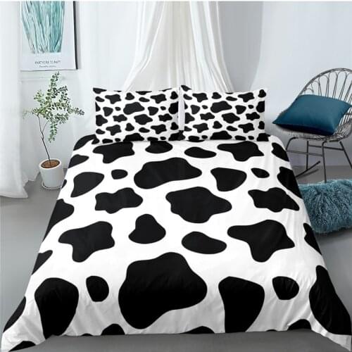 Cow Speckle Bedding Sets 3D Duvet Cover Bedspread Animal Skin Twin/Queen/King Size Bedroom For Kids Bed Cover Set