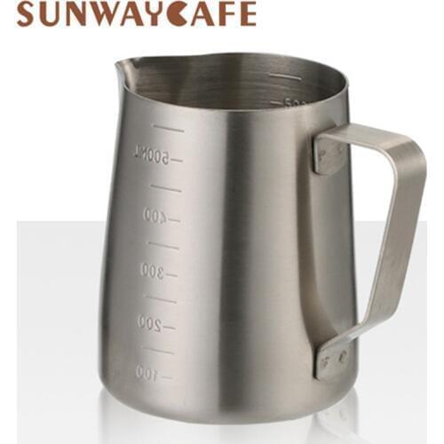 Stainless Steel Frothing Pitcher Pull Flower Cup Jug Milk Frothers Mug Espresso Cappuccino Art Pitcher Coffee Tools For Barista