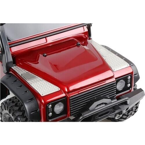 Metal Skid Plate Hood Stainless Steel Decorative Sheet for Traxxas TRX4 Land Rover Defender W016 RC Model Car Upgrade Parts