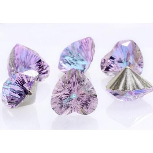 Mystic fancy stone Heart Rhinestones Crystal glass stones Pointback Strass gemstones crystal DIY jewelry making Apparel rhinesto