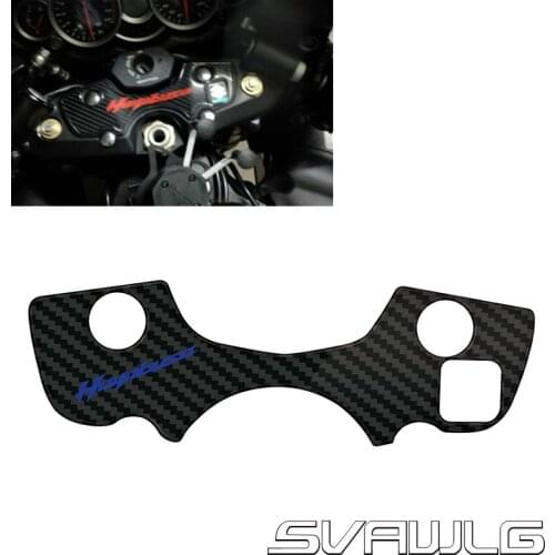 Carbon Fiber Decal Sticker Pad Triple Tree Top Clamp Upper Front End Waterproof For Suzuki Hayabusa GSXR1300 GSXR 1300 2008-2012