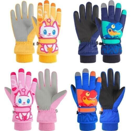2020 New Cartoons Children Kids Boys Girls Mittens Gloves Outdoor For Winter Warm Waterproof Windproof Thick Ski Gloves