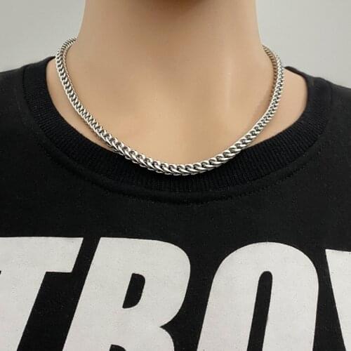 Titanium steel positive and negative chain necklace stainless steel simple wild men and women necklace jewelry