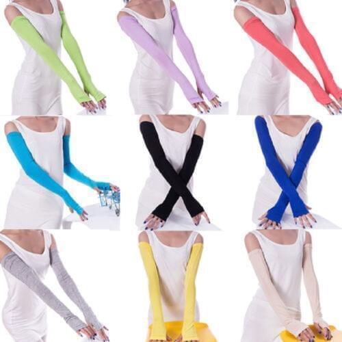1 Pair 20 Colors Cosy Women Girl Arm Warmer Cotton Long Fingerless Gloves Fashion clothing accessories