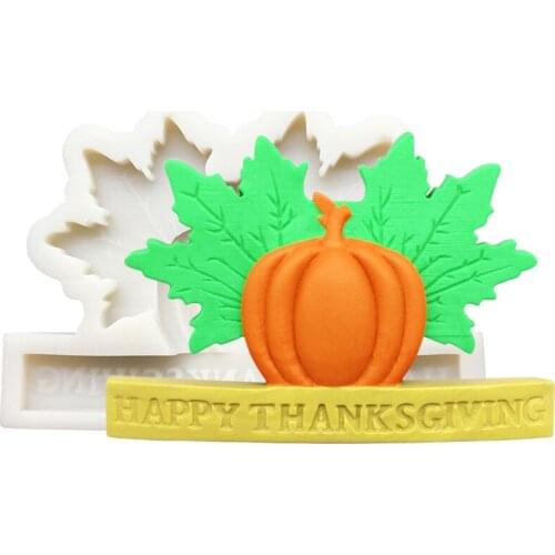 Happy Thanksgiving Silicone Sugarcraft Mold Resin Tools Cupcake Baking Mould Fondant Cake Decorating Tools