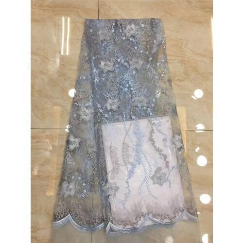 Nice looking Embroidered tulle net african embroidered tull lace fabric JRB-120914 for fashion dress
