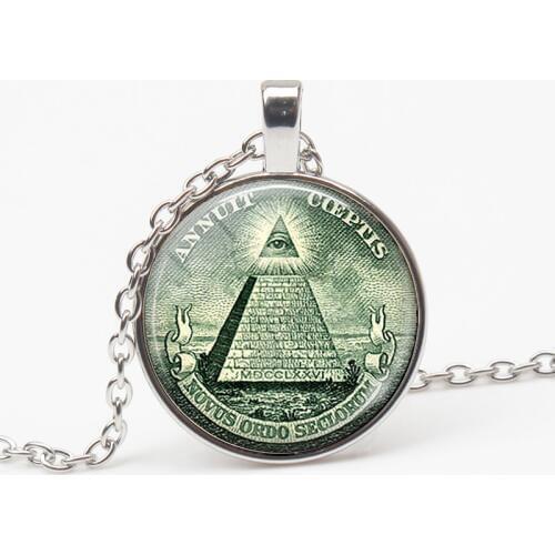 Vintage Providence Jewelry Pyramid Necklace Personality Eye Pattern Pendant Necklace Handmade men women friends favorite gifts