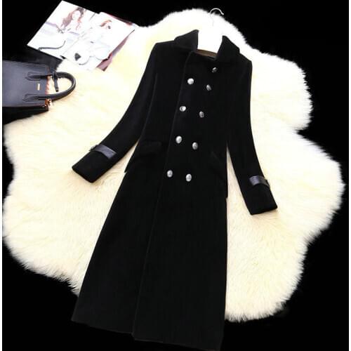 High Quality Womens Faux Fur Coat Female Winter Jacket Women Wool Coats Thick Long Womens Jackets Chaqueta Mujer WXF426