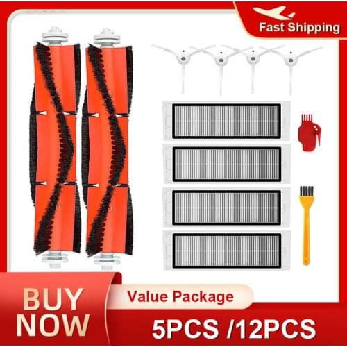 Vacuum Cleaners Parts Accessories Kits for xiaomi 1s roborock s5 MI Robot Replacement Main Brush Filter Side Brush Blade Comb