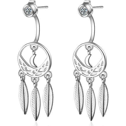 New Fashion Sweet Sun Flower Crystal 925 Sterling Silver Female Tassel Stud Earrings Jewelry For Women No Fade Gift Cheap