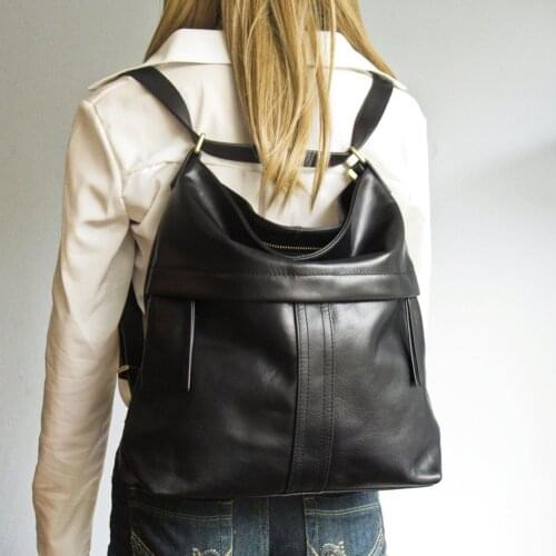 3-in-1 Anti Theft Women Backpack Retro Washed Pu Leather Shoulder Bag Female Large Capacity Bucket Bag Lady Travel Bag Crossbody