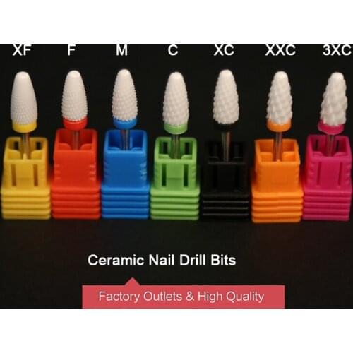 10PCS Ceramic Nail Drill Bit Milling Cutter For Removing Gel Varnish Nails Accessories Cutter Tip For Nails Mill for Manicure