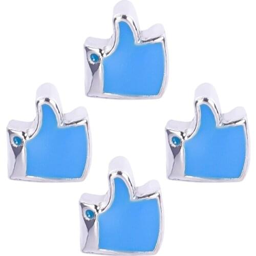 F545 Free Shipping DIY Enamel Alloy Thumb Up Charms Hand Charms For Floating Locket Charms 20Pcs/Lot