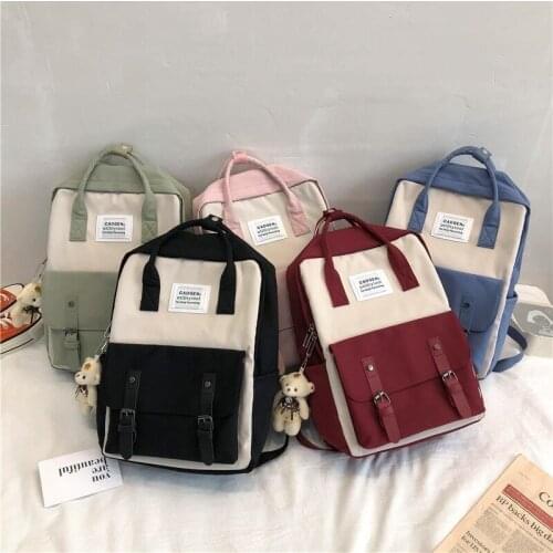 2021 New Fashion School Bags For Girls Large Capacity And Light Weight Womens Backpack Nylon Waterproof Travel Backbag