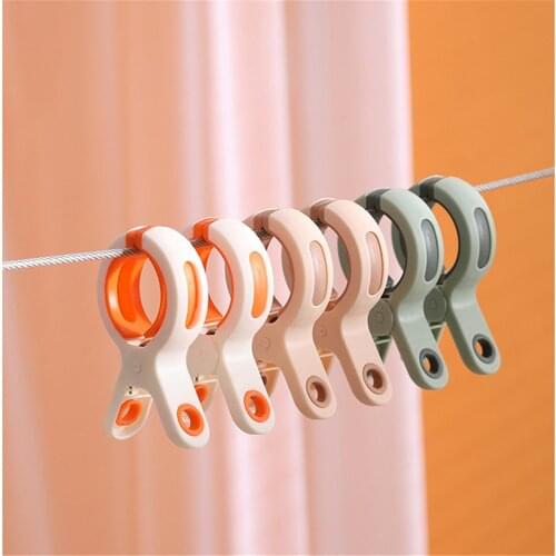 3/5pcs Clothespin Hanger Clothes Strong Spring Clothespin Holder Plastic Pegs Drying Racks Anti Wind Towel Clip Sealing Clip