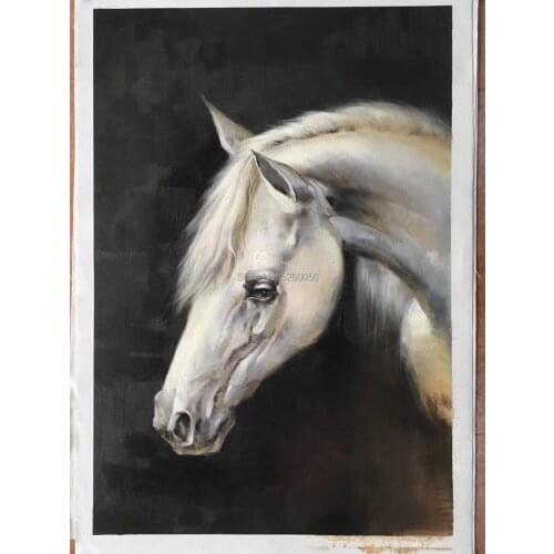 Animal Horse Abstract Canvas Painting Living Room Restaurant Interior Decoration Picture Wall Art Hand Painted Oil Painting