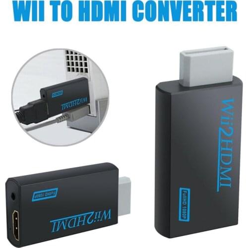 Wii To HDMI-compatible Converter Adapter Full HD 1080P Converter Audio Video Cable For PC HDTV Support NTSC/PAL 480i/480p/576i
