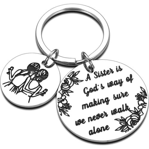 To my Sister Keychain Best Sister Gifts for Big or Little Sister Birthday Graduation Gift Key Chain Sister Gifts from Sister