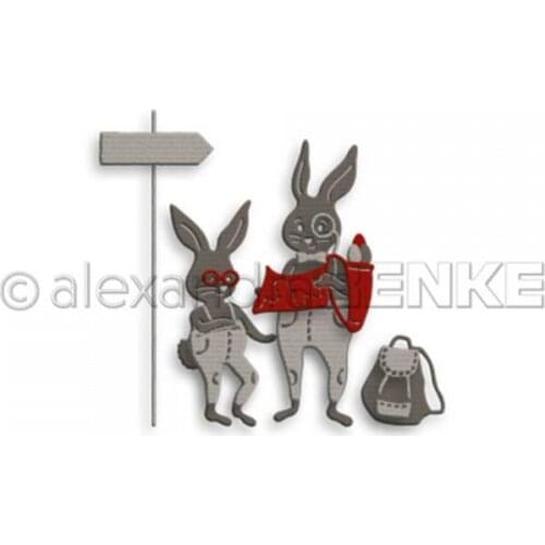 CH 2021 New Arrival Rabbit Stand guard Metal Cutting Dies 3D DIY Scrapbooking Carbon Sharp Craft Die Photo Invitation