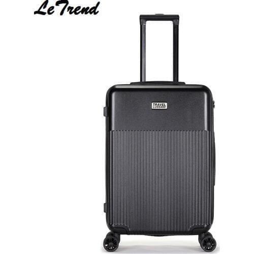 New Fashion 20 24 Inch ABS+PC Rolling Luggage Zipper Trolley Solid Travel Bag 20' Women Boarding Bag Carry On Suitcases Trunk