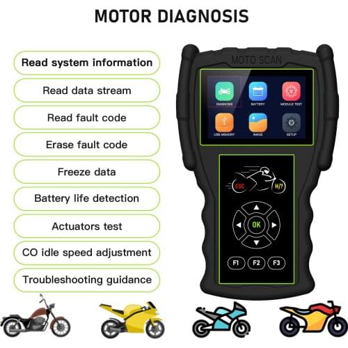 Professional Motorcycle Diagnostic Tool for Kawasaki Yamaha Suzuki Honda KTM Motorbike Multi Language Motor Auto Scanner OBD