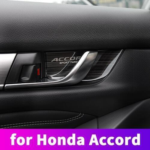For Honda Accord 10th 2018 2019 Door handles SMD inner door bowl protector decorative stainless steel sequins modification