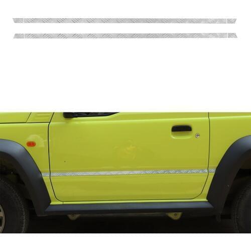 For Suzuki Jimny 2019+ Exterior Car Door Side Decoration Strips Trim Styling Aluminum Alloy Auto Moldings